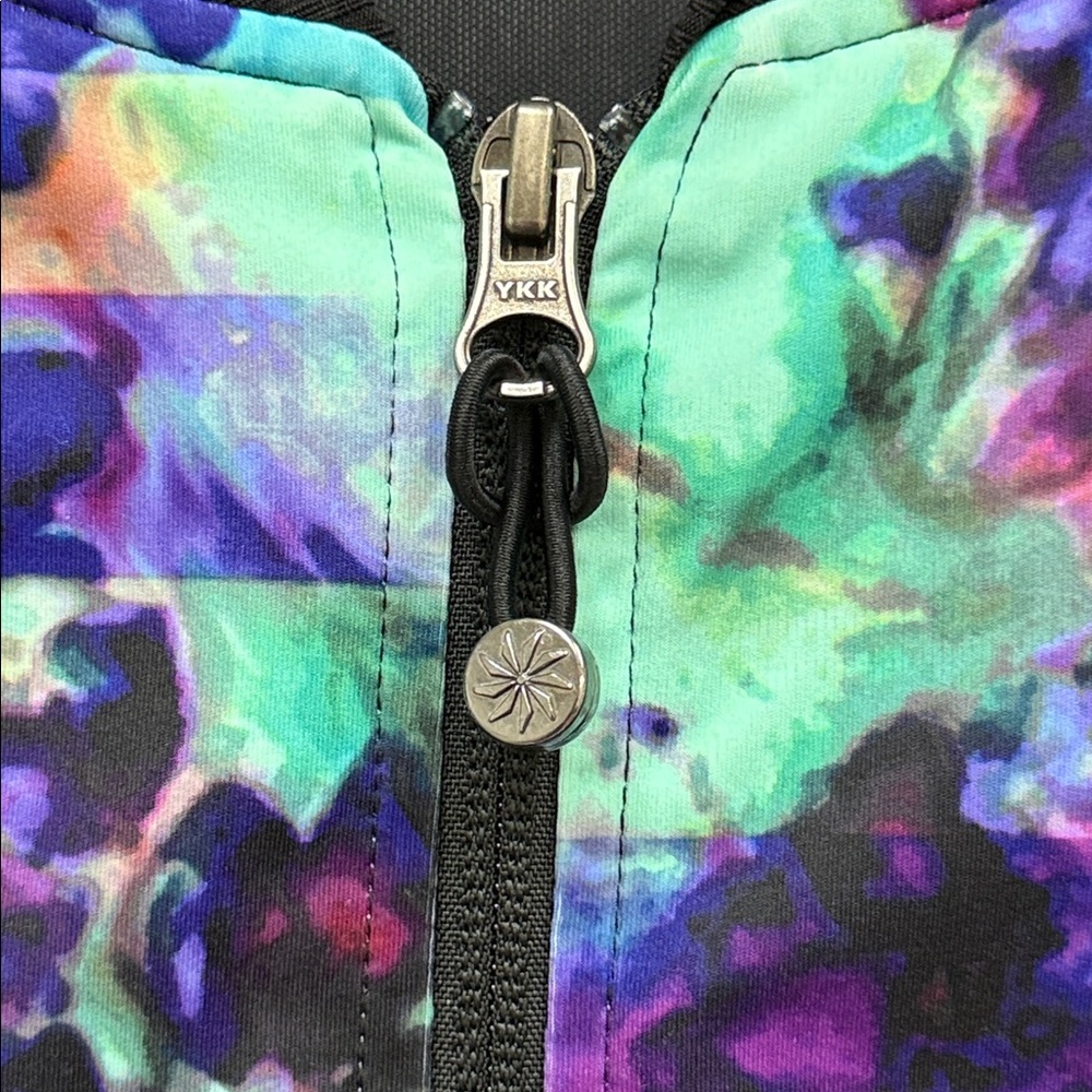 Athleta Multicolor Floral Fade Bombtastic Jacket Womens Sz Medium! - Picture 6 of 11